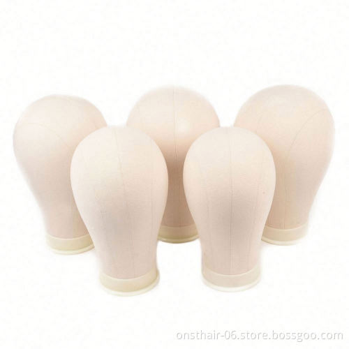 MYZYR Mannequin Head Canvas Block Head Display Styling Mannequin Manikin Head Wig Stand Free Get T Needle Holder